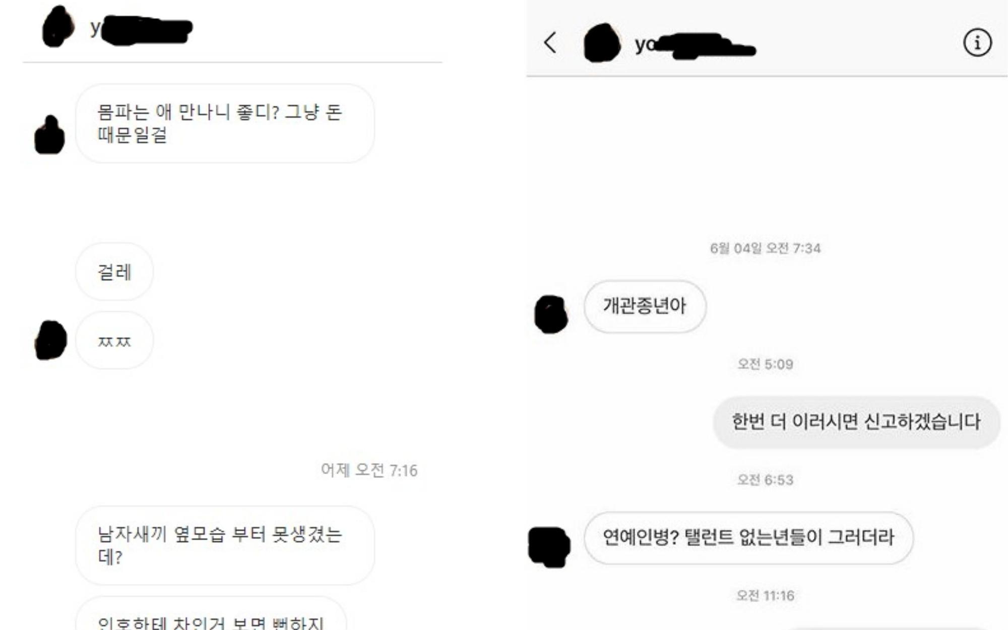 網友比對發現攻擊朴素恩的酸民和攻擊「AOA」珉娥的應該是同一人。（翻攝網路）