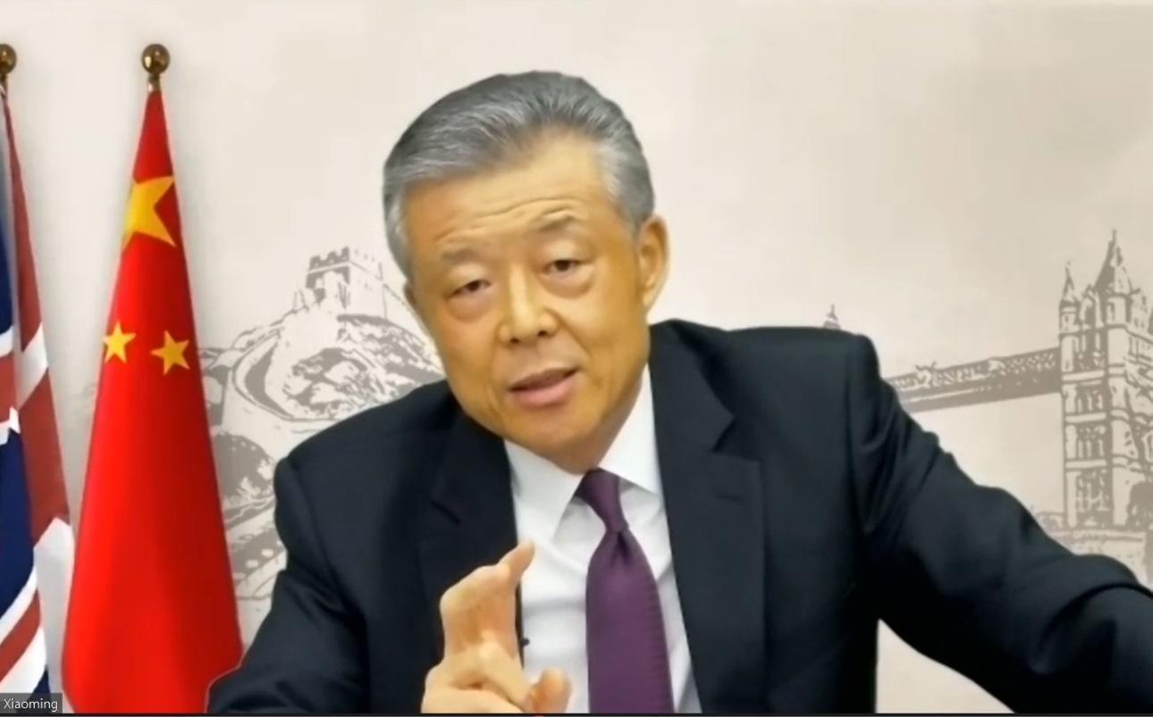 中駐英大使劉曉明警告英國,如果敵視中國就要自行承擔後果。(翻攝自劉曉明推特)