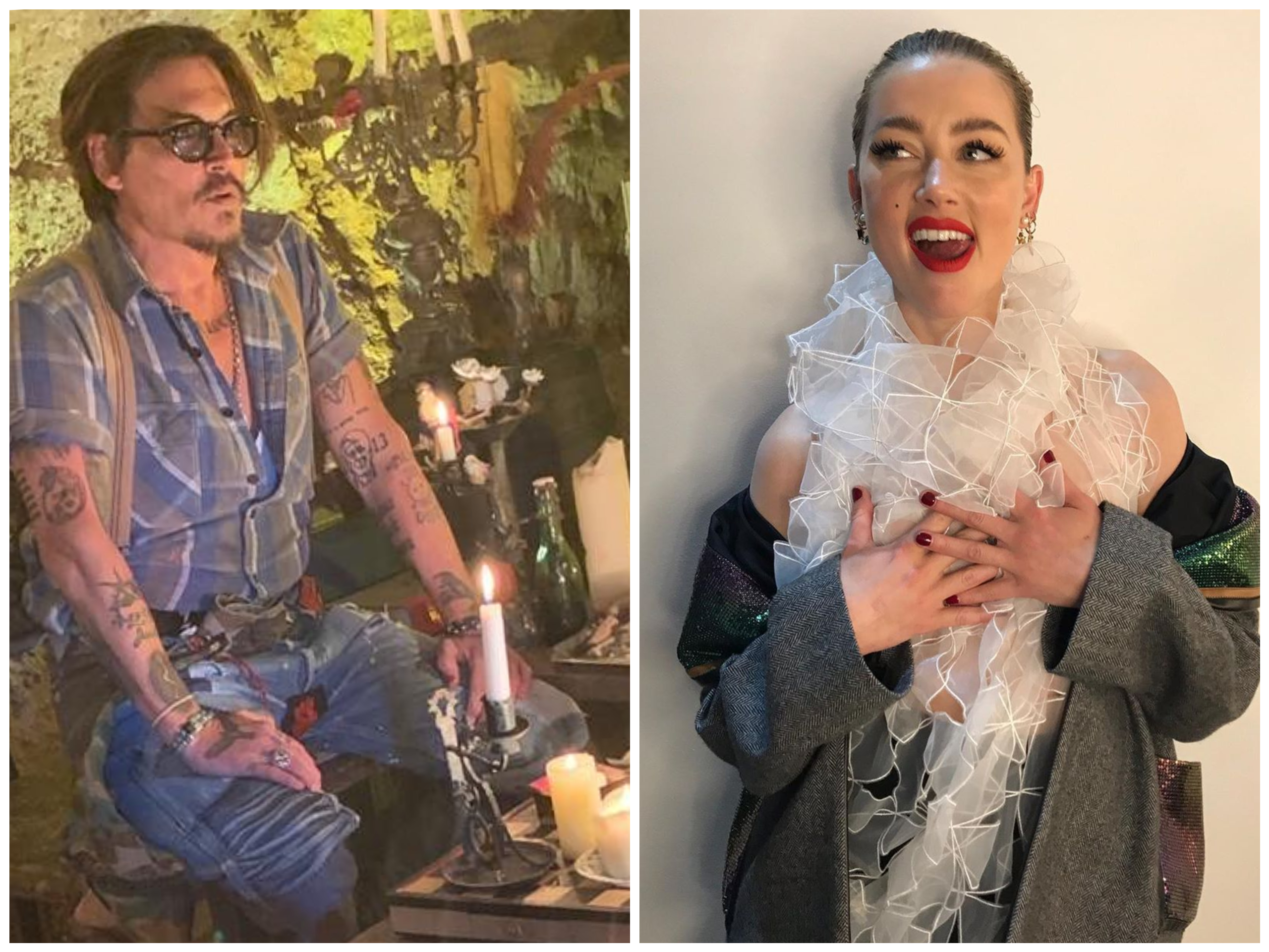 強尼戴普與安柏赫德的黑料大戰從強尼控訴安柏在床上大便，進展到安柏指強尼在家中便溺。（強尼戴普、安柏赫德IG）