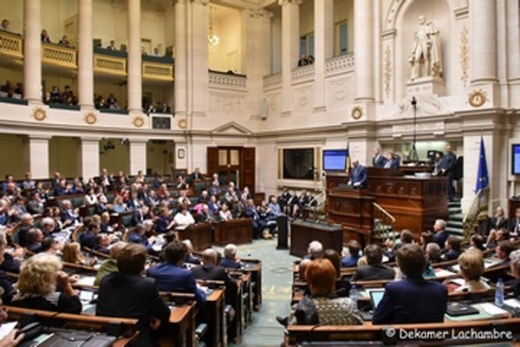 比利時忙於全力防疫下，眾議院仍以懸殊票數表決通過，顯示對台灣高度支持。（翻攝自推特）