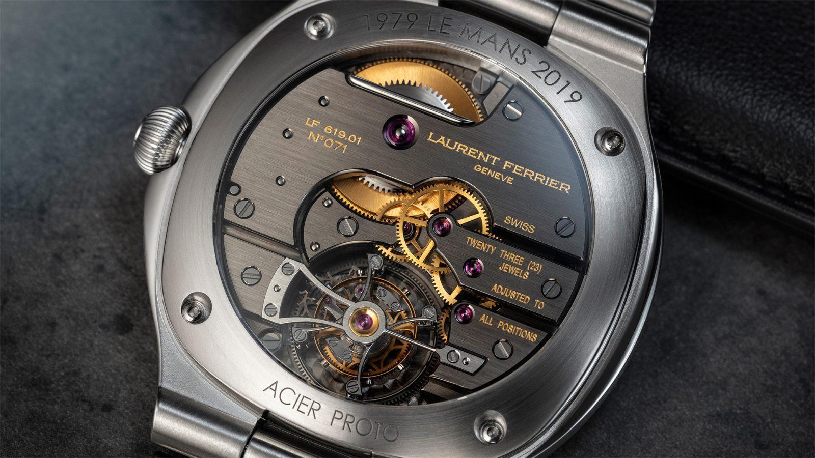 Tourbillon Grand Sport腕錶看似簡潔的背後,藏著一顆極其複雜的手上鏈陀飛輪機芯。