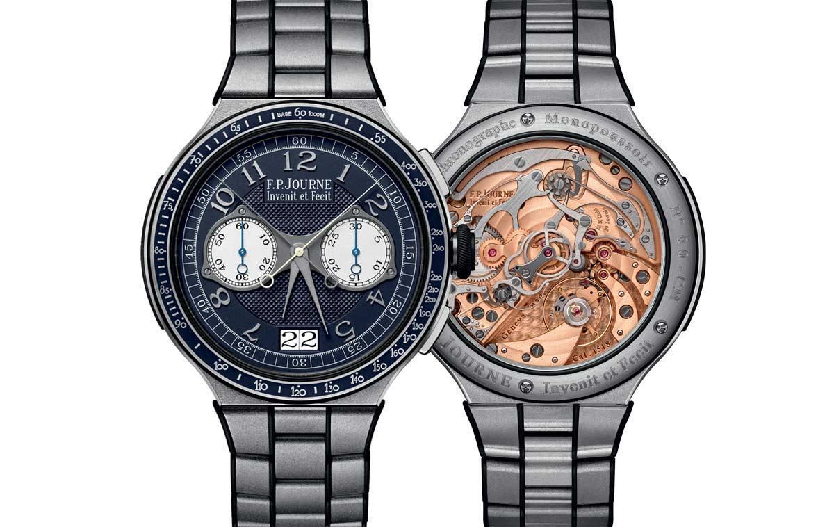 Chronographe Rattrapante雙追針計時碼錶推出鏈帶版本,且面盤顏色有更多選擇。