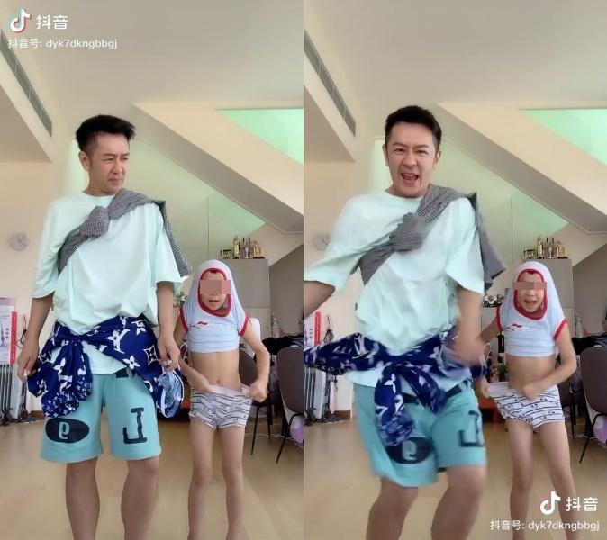 陳浩民待在家時,還開抖音與小孩錄跳舞影片。(網路圖片)