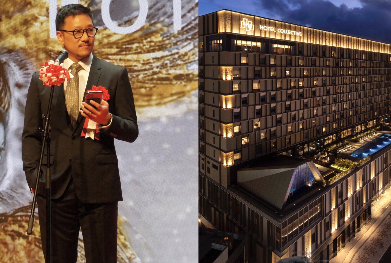 台灣老字號嘉新企業在董事長張剛綸帶領下，走出海外開設國際型飯店「Hotel Collective」，雖然開幕期間受到新冠肺炎衝擊，但張剛綸認為該把這段期間當成營運培訓期，靜待旅宿重新開放。