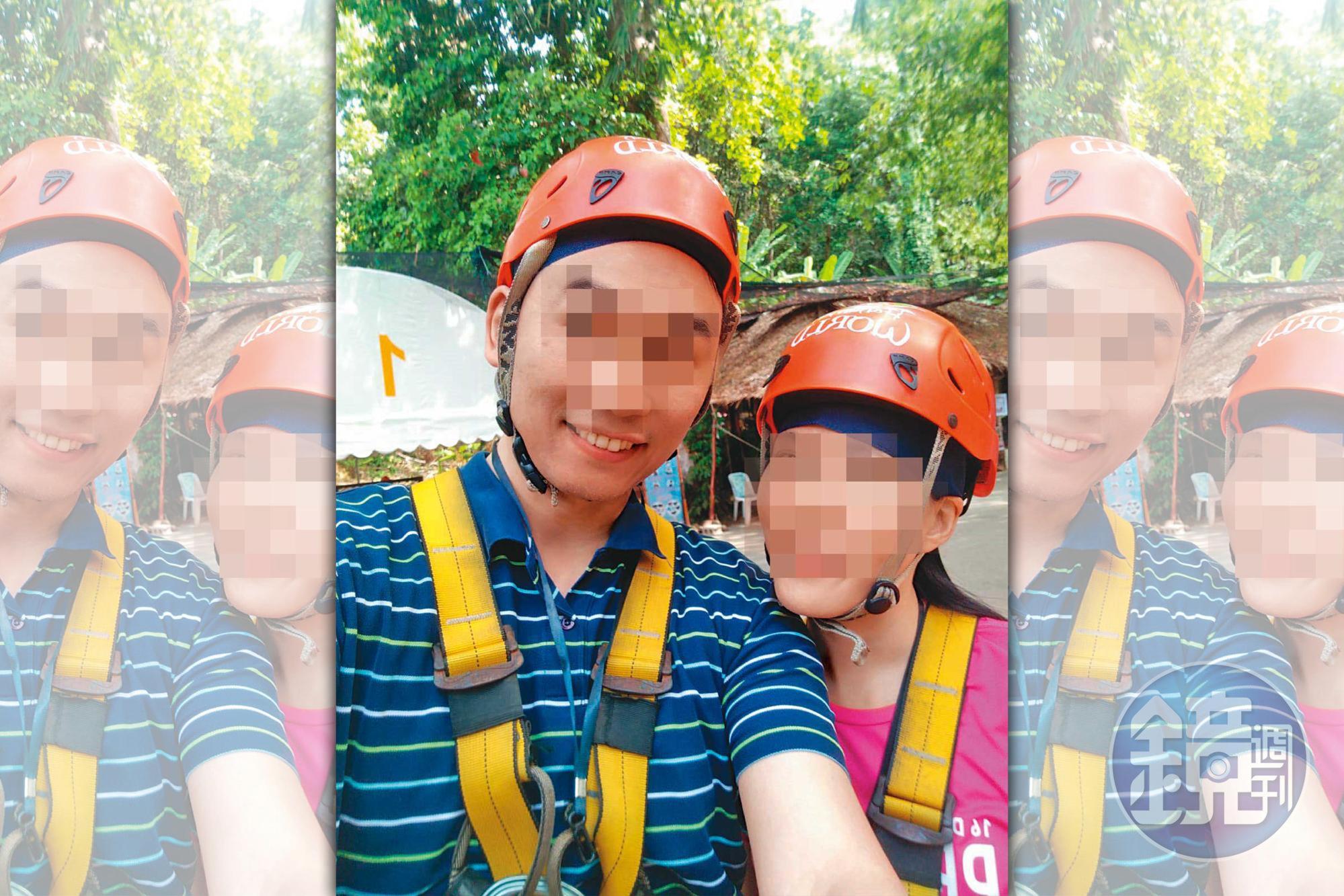 聯發科忻姓經理(左)與A女(右)交往後,曾多次出國旅遊。(讀者提供)