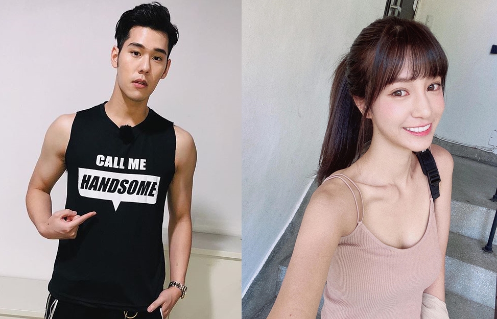 陳敬宣（右）與周興哲的哥哥周予天交往中，女方結束工作後被媒體拍到坐同台車。（翻攝自周予天IG、陳敬宣臉書）