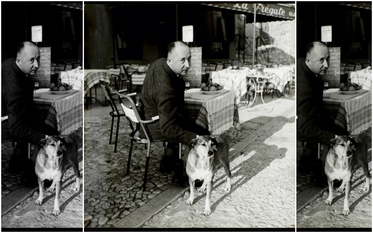 迪奧先生與他的愛犬Bobby。（迪奧）