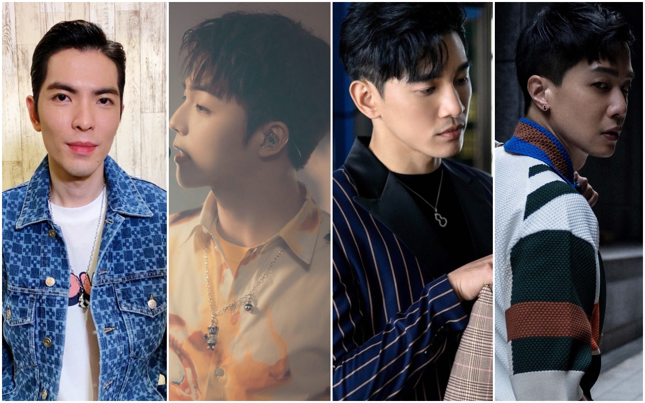 蕭敬騰（左起）、陳立農、張立昂與薛仕凌皆選擇Qeelin珠寶妝點自己的造型。（Qeelin提供）