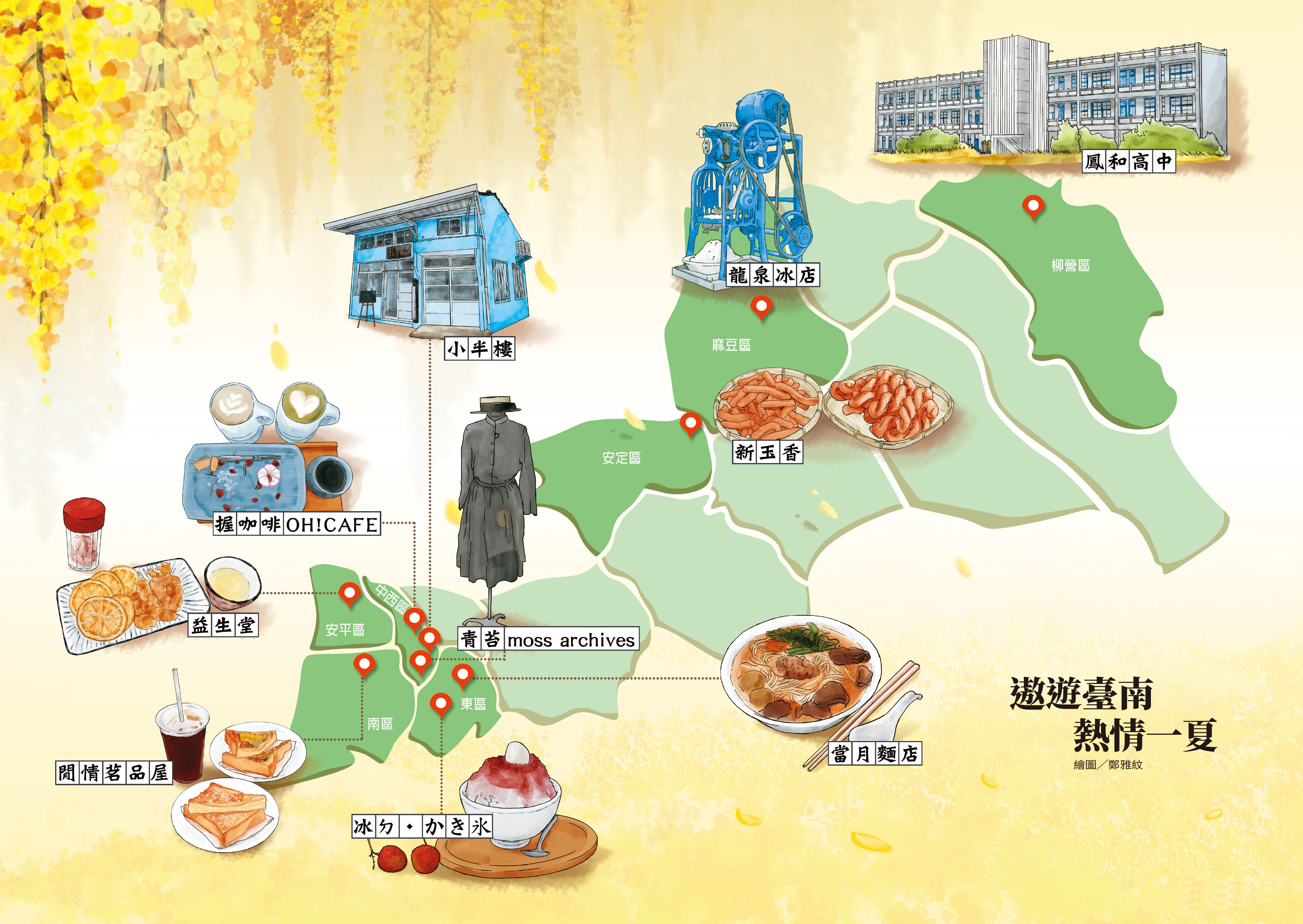 【互動地圖】夏陽正熾　走逛打卡熱點　盡享臺南的清涼幽靜