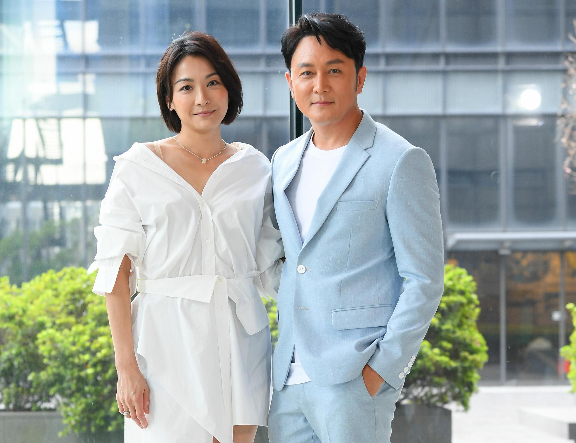 江祖平(左)與趙擎在《天之驕女》首度合作就演夫妻。(三立提供)