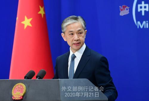 近日傳出美國要求中國駐休士頓總領館須於24日下午4點前關閉，中國外交部發言人汪文斌今舉行記者會證實消息。（翻攝中國外交部）