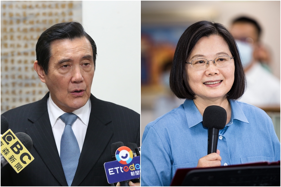 馬英九還沒有領三倍券，蔡英文向他喊話，「不要害怕，趕快去，一點都不困難」。