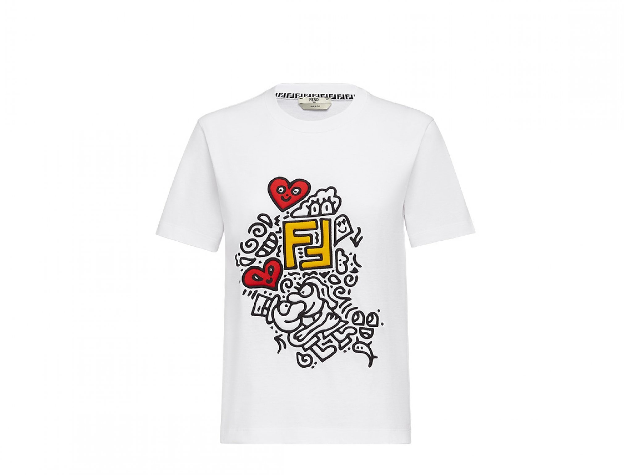 FENDI Mr.Doodle聯名系列女生T-shirt。NT$21,600（FENDI提供）