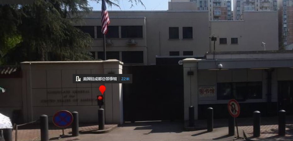 港媒《南華早報》援引知情人士說法，指出中國將關閉美國駐成都的總領事館。（翻攝百度地圖）
