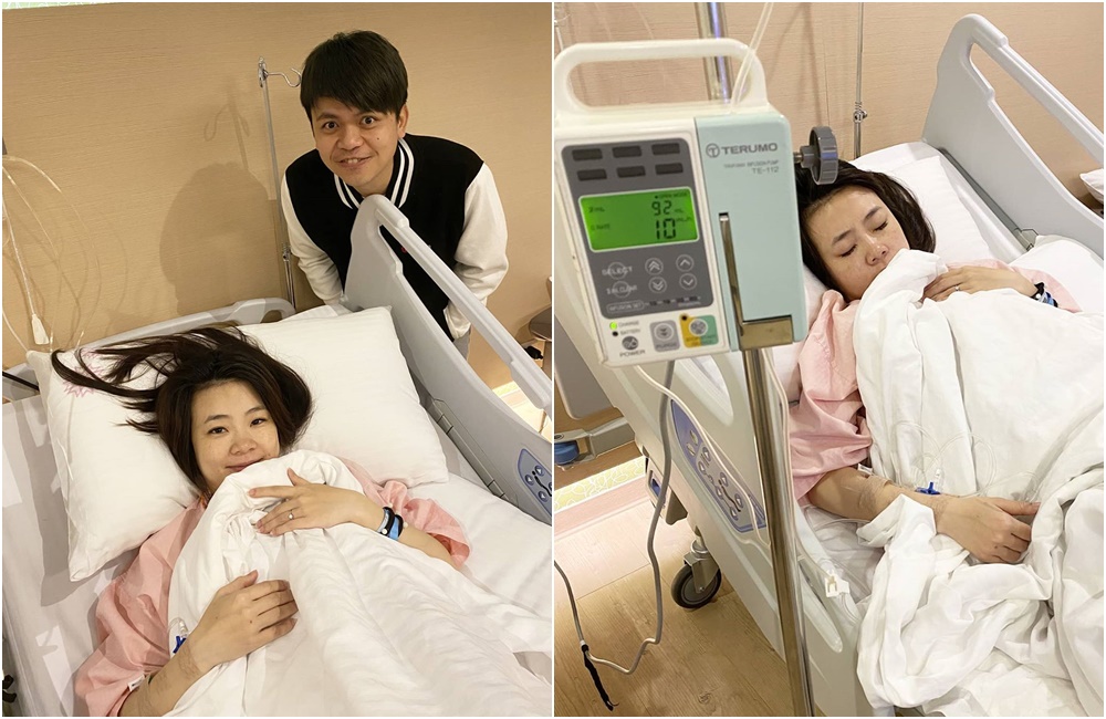 今年3月遇襲，知名網紅蔡阿嘎緊急將受到驚嚇、懷有身孕的二伯送醫。（翻攝自蔡阿嘎、二伯IG）