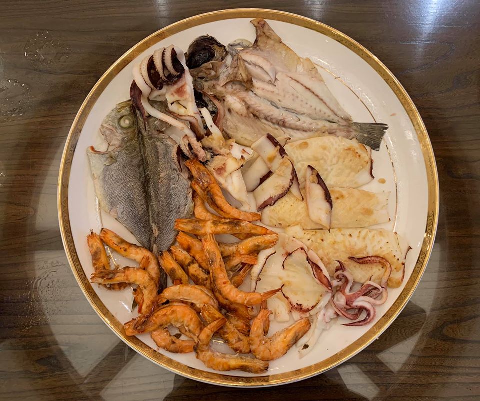 豐盛的燒烤海鮮大餐，而且是高蛋白，不會胖。