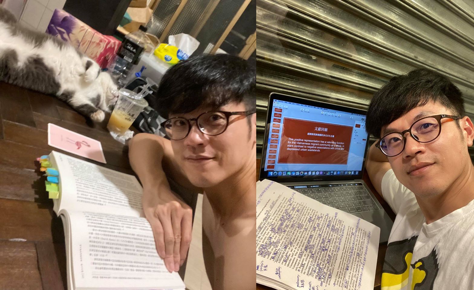 陳嘉行重砲回應國民黨對他的攻擊，但也說回到學校受教育很棒。（翻攝自陳嘉行臉書）