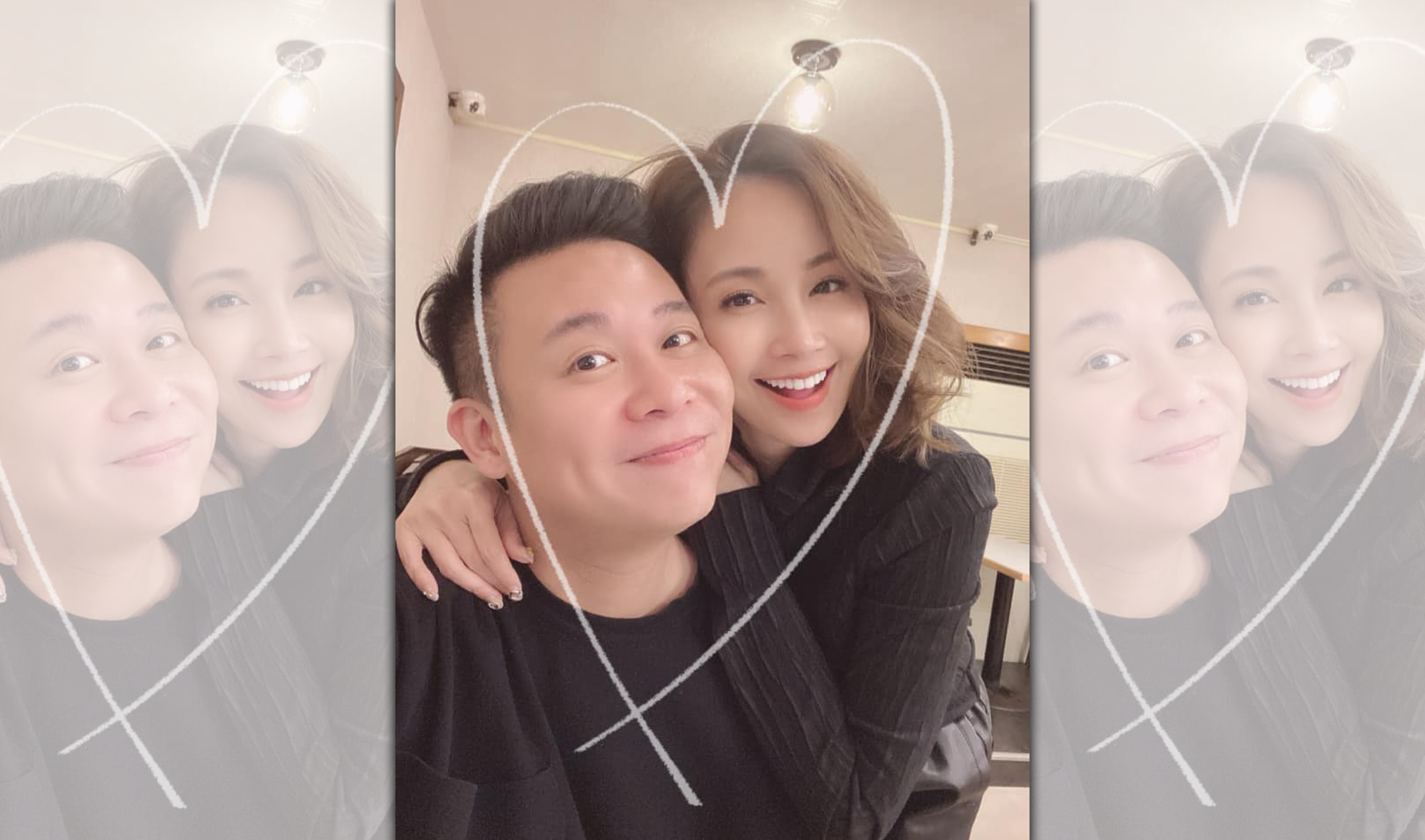 鍾欣怡自曝老公會從後面抱住她聞頭髮，維持夫妻情趣。（翻攝自鍾欣怡臉書）