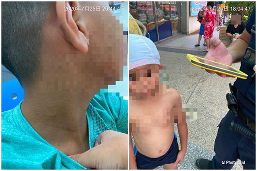 有家長帶孩子到游泳池戲水，竟發生孩子遭陌生人「掐脖壓頭到水裡」的衝突事件。（翻攝爆料公社）