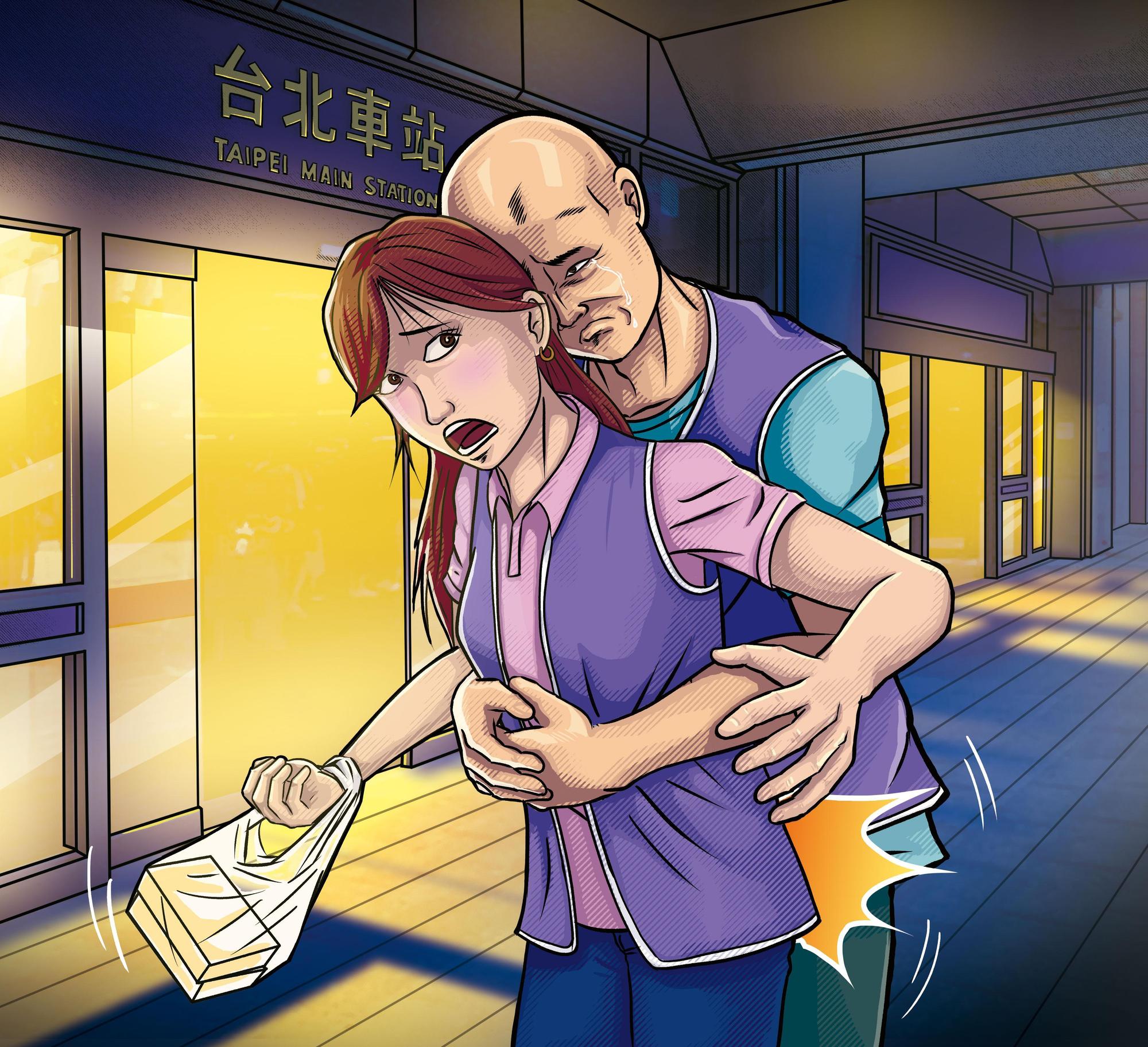 A男發放愛心便當時，藉故擁抱女志工，下體卻勃起。
