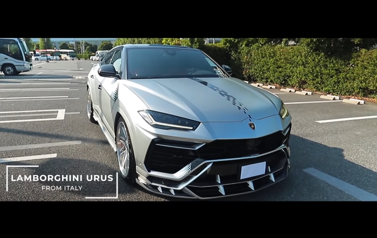 手越祐也的藍寶堅尼跑車價4000萬日圓。（翻攝YouTube畫面）
