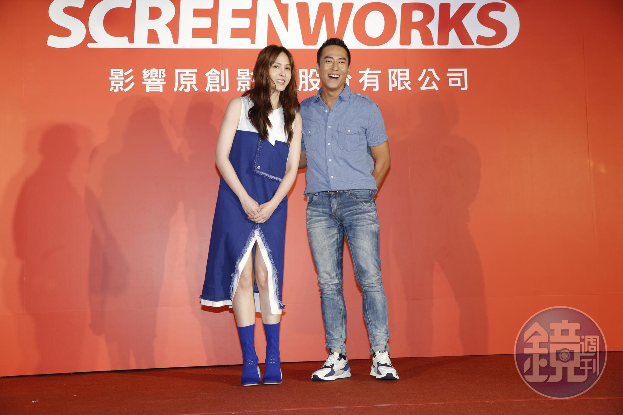 魏蔓（左）與莊凱勛（右）在新作《塵沙惑》中剛好都演出與過往完全不同的戲路，莊凱勛自嘲「你是接地氣，我升天了。」