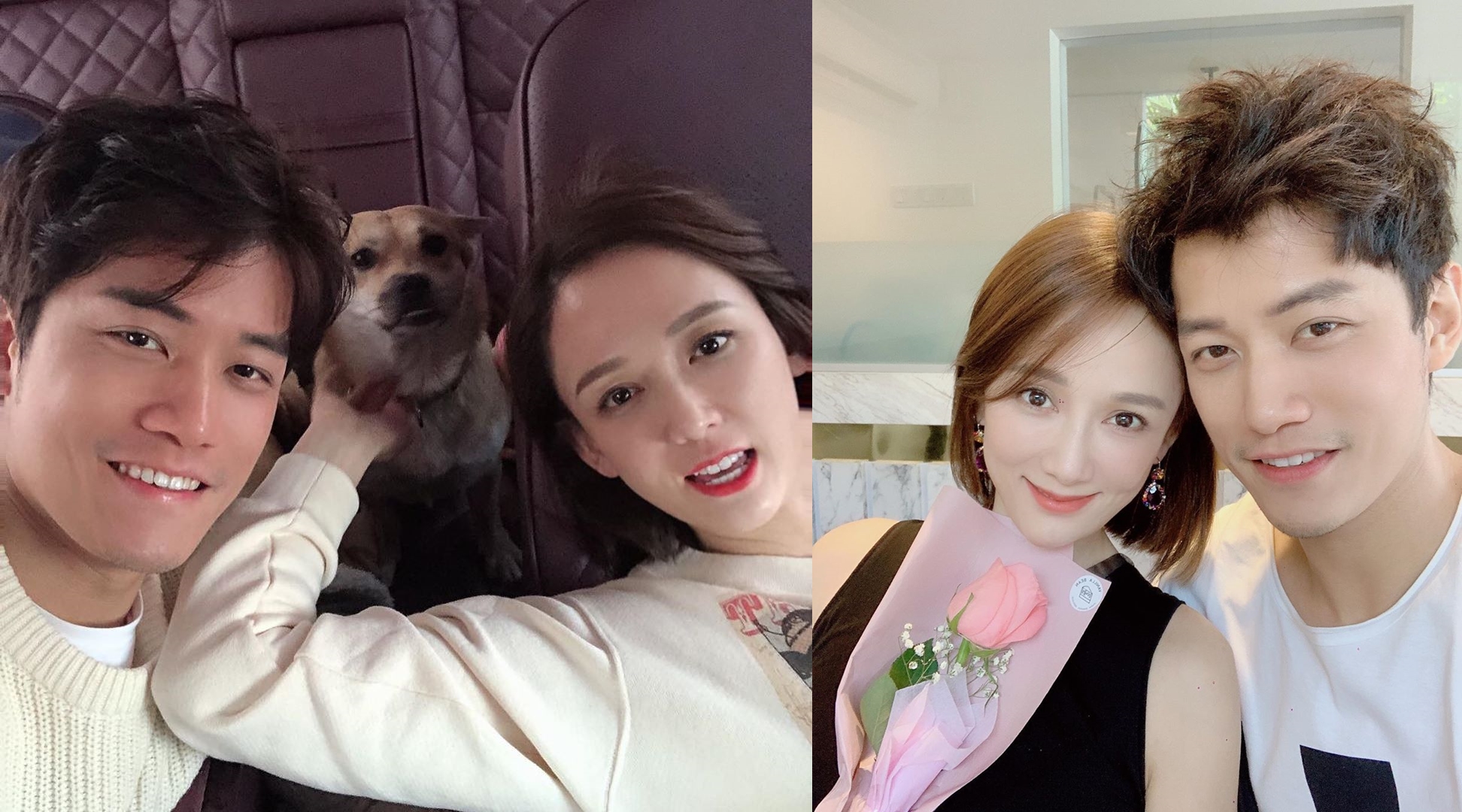 陳喬恩、Alan分別貼出慶祝週年戀情的照片。（翻攝自陳喬恩、Alan官方IG）