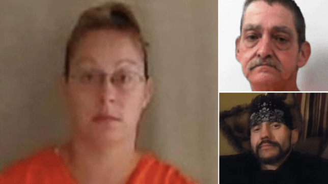 阿曼達(左)和父親賴瑞(右上),聯手殺害男友(右下)。(翻攝自McDowell County Jail/West Virginia State Police/約翰Facebook)