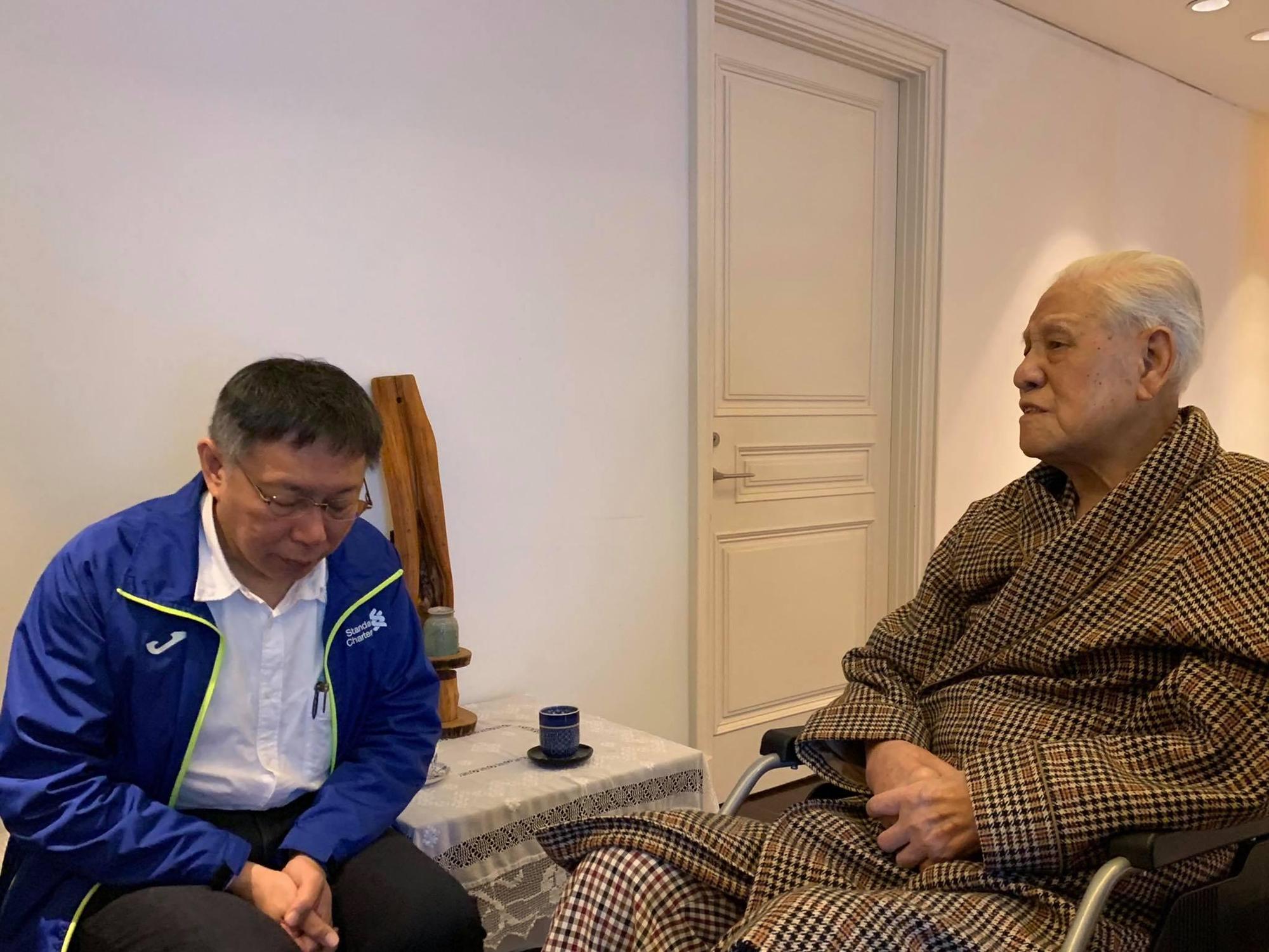 台北市長柯文哲對李前總統辭世表達哀悼，並認為李對台灣民主的貢獻、台灣歷史的影響，就是重新塑造了台灣的民族性。（翻攝自柯文哲臉書）