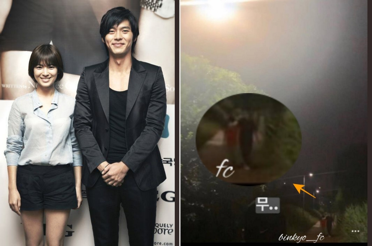 網友聲稱拍到玄彬深夜遛狗，他身旁的女性被懷疑是宋慧喬。（網路圖片）