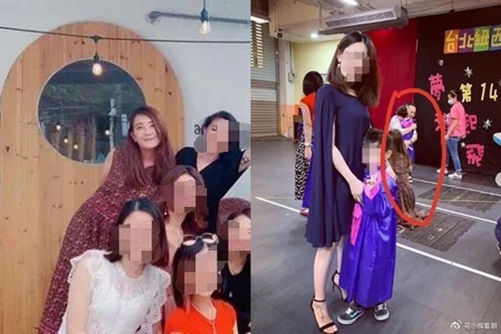 梁靜茹的氣色看來不錯,她就是圖右那位低下身來拍照的女子。(翻攝花小痴看劇微博)