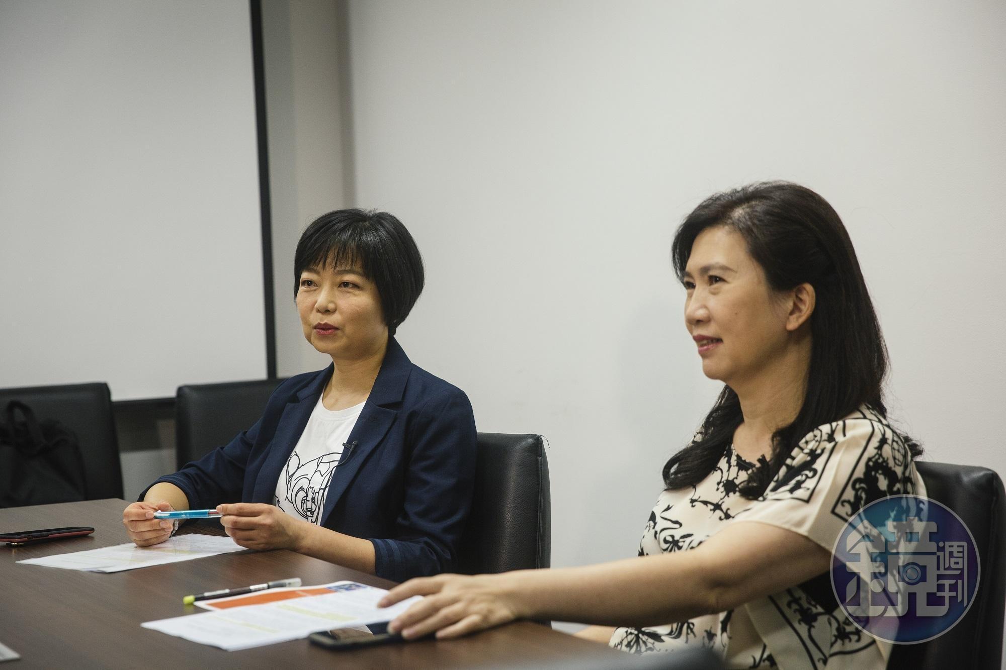 新媒體服務副總經理李芃君(右)與影音事業處副處長邵珮如(左)皆看好台劇未來的市場潛力。