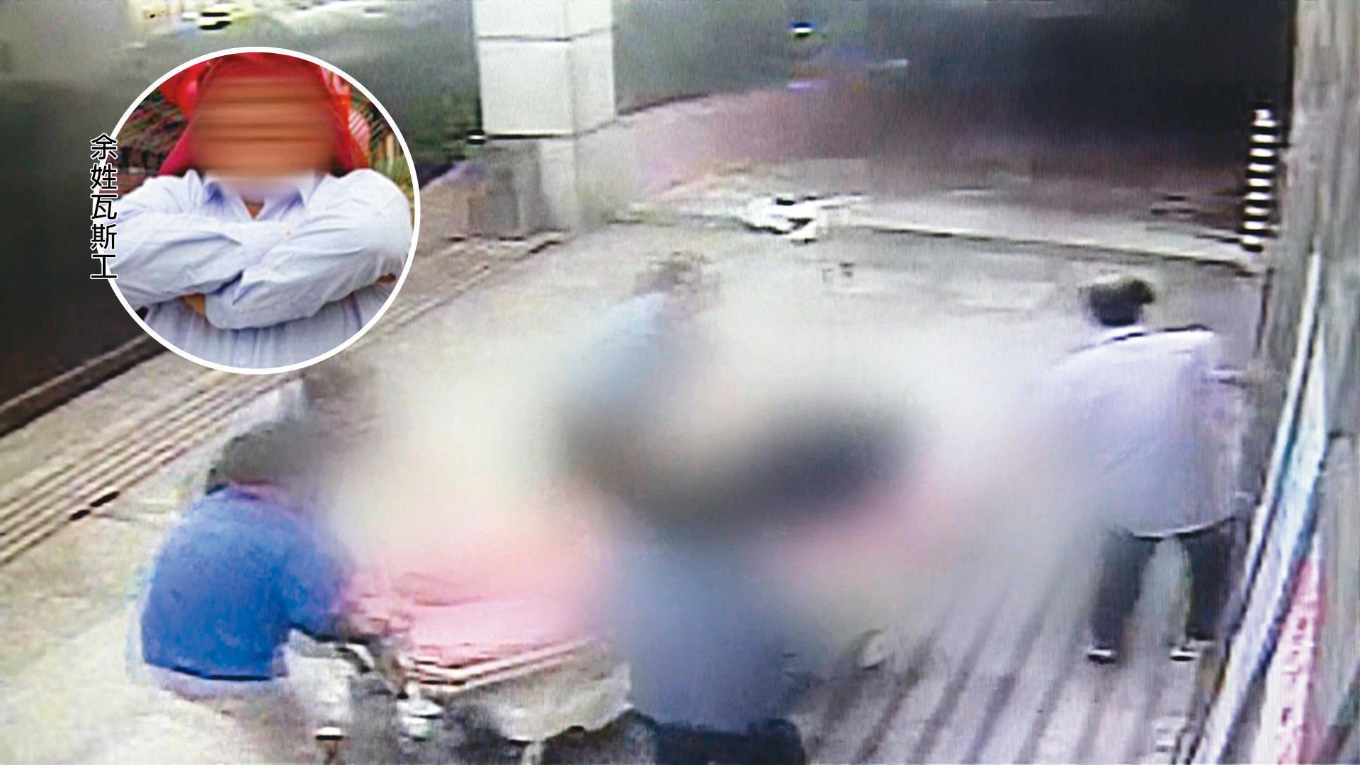 余男被丟包到醫院後，醫護人員雖緊急搶救，但仍回天乏術。（翻攝畫面）