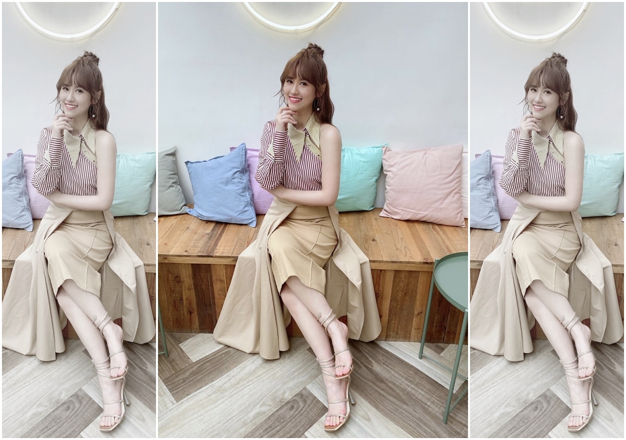 Sandy吳姍儒工作滿檔，近期與圈內好友、彩妝師和服裝師一起拍賣二手衣。（翻攝自吳姍儒IG）