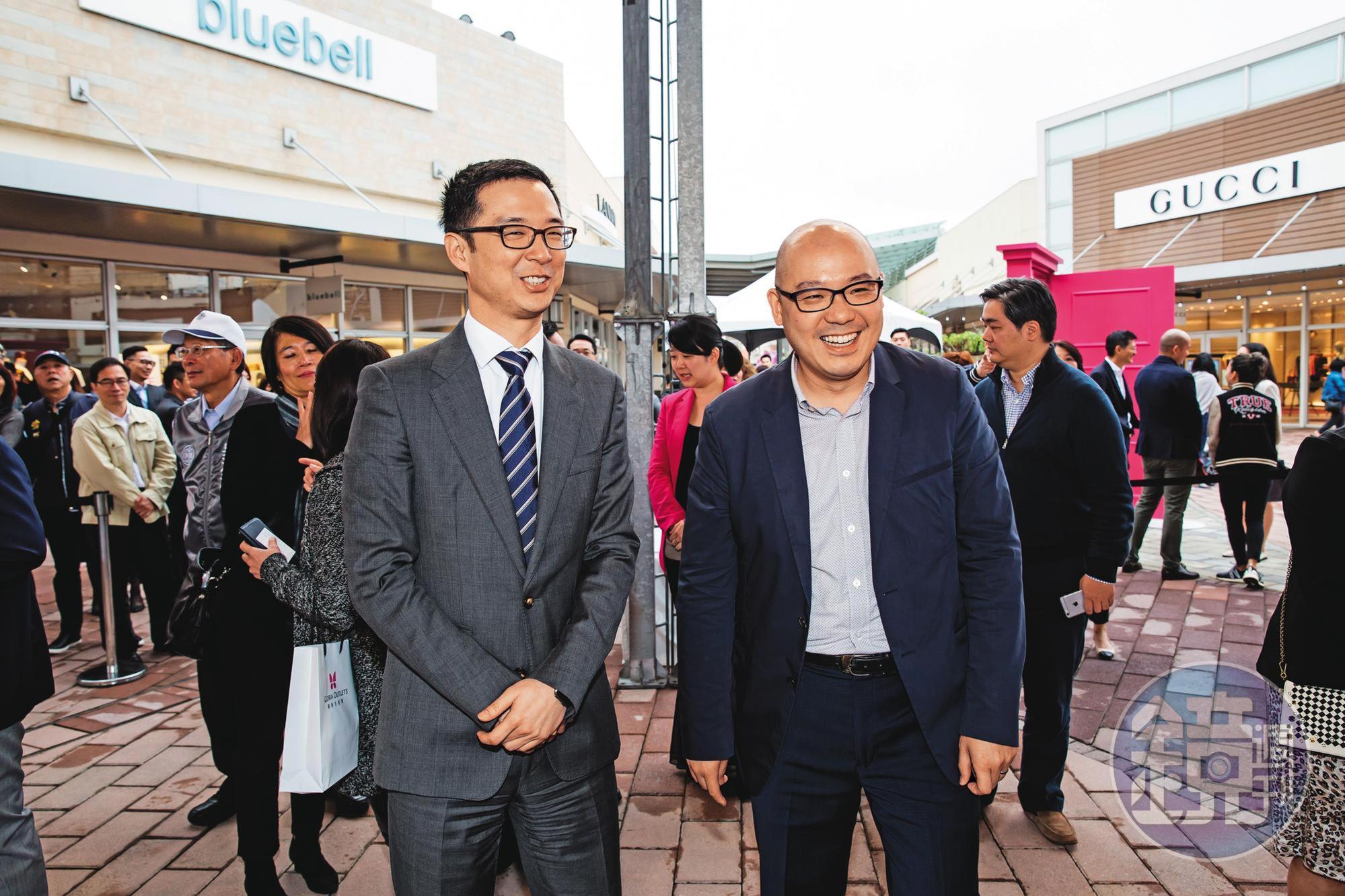 蔡宗翰（左）和華泰名品城執行長陳炯福（右）是好友，也因此和日本西武集團搭上線。
