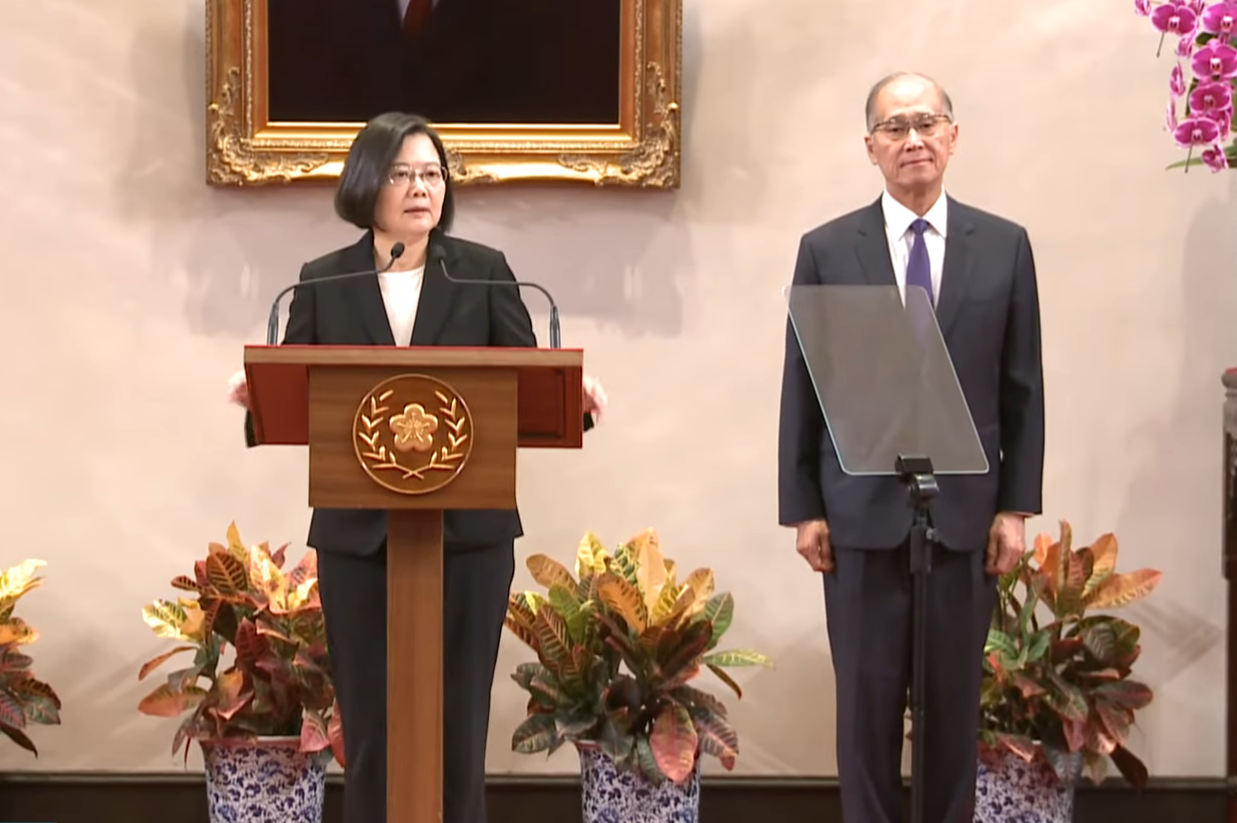 總統蔡英文今天宣布,將由李大維出任總統府祕書長。(翻攝自presidentialoffice Youtube頻道)