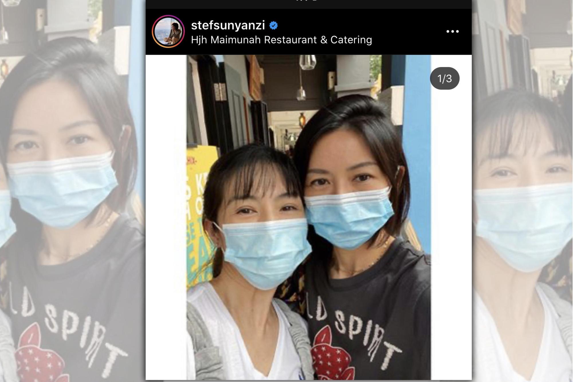昨天孫燕姿跟楊采妮戴著口罩來相聚,難得沒小孩、老公在身邊,好姊妹聊得相當愉快。(孫燕姿IG)
