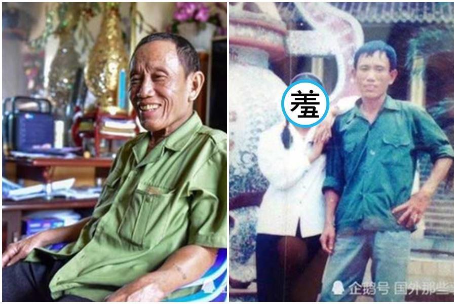 越南一名身材矮小、皮膚黝黑的71歲老翁，至今不僅娶了11位妻子仍不滿足想再婚。（翻攝自騰訊QQ）