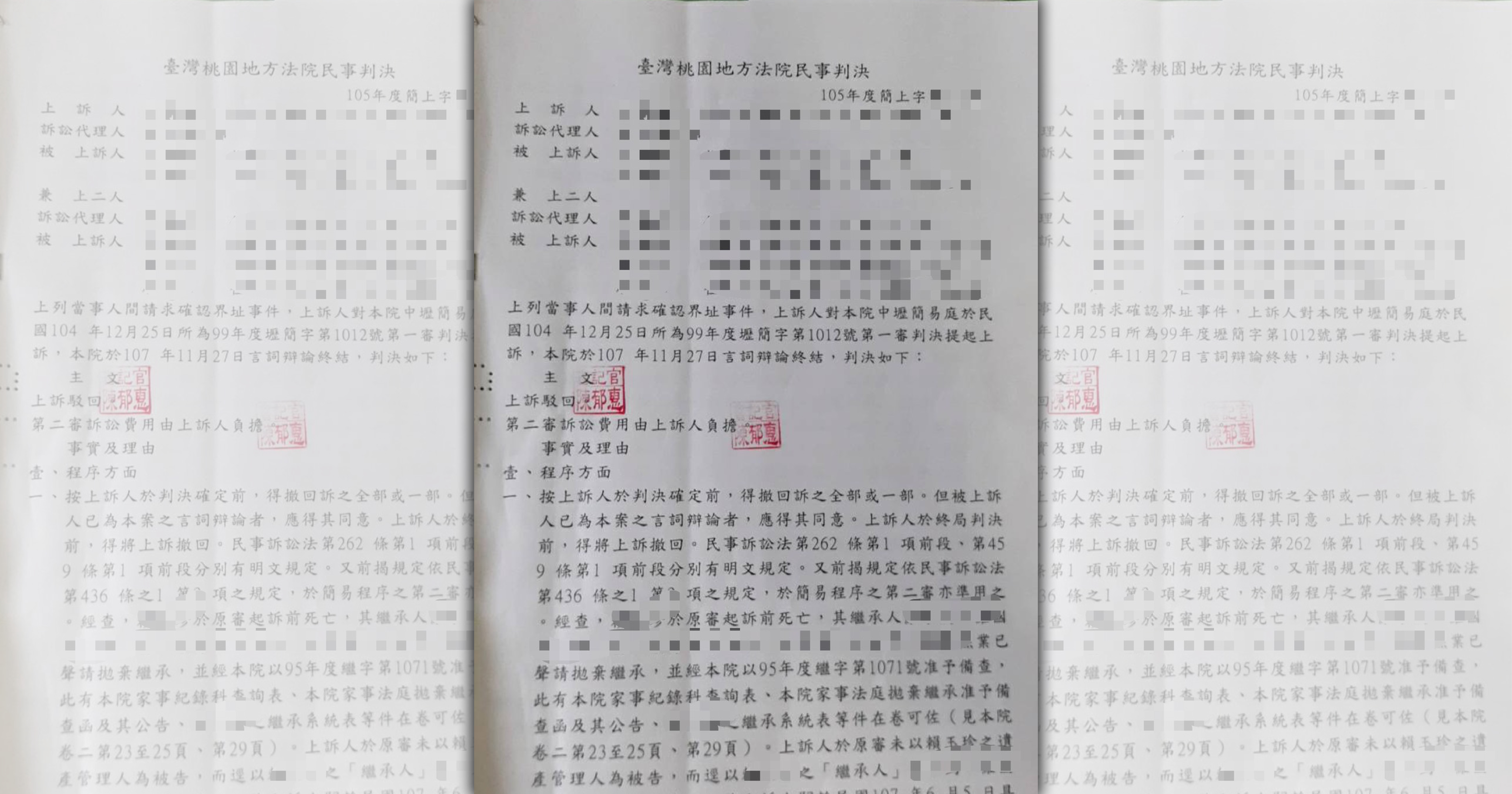 桃園市一名C姓地霸不服法院判決，四處陳情，已影響鄰近地主權益。（讀者提供）