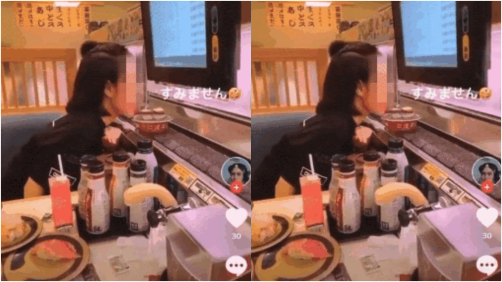 引起風波的舔壽司女性，是在日本就學的越南見習生。（翻攝《Zing News》）