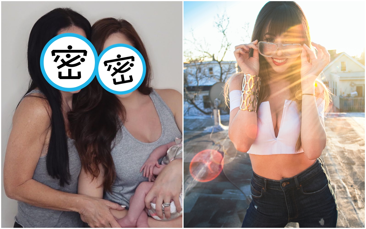 美國母女檔長得太過相似，還一起成為實境秀《sMothered》主角。（翻攝自Twitter ＠Cher Hubsher）