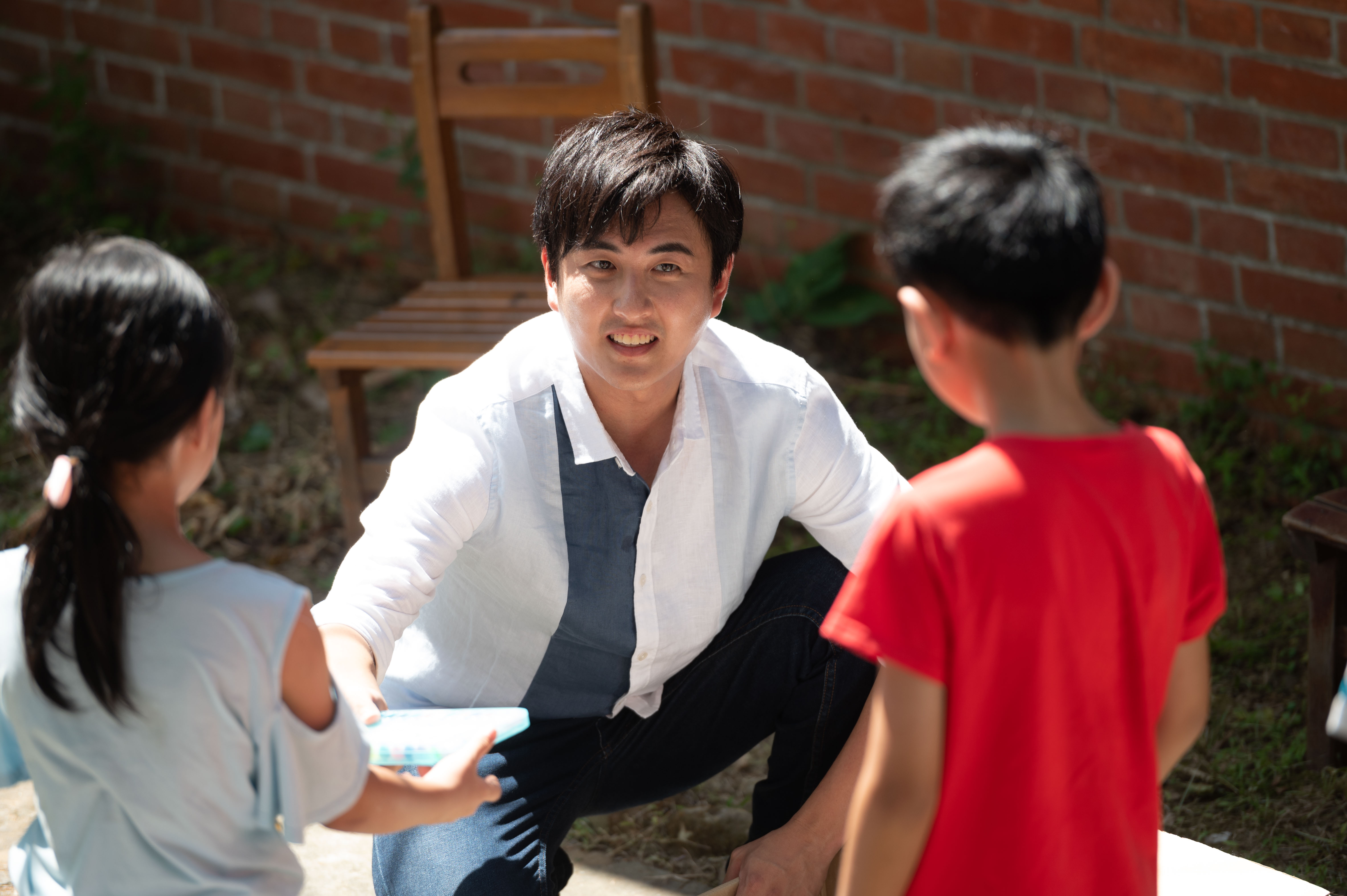 黃靖倫很喜歡小孩。（TVBS提供）