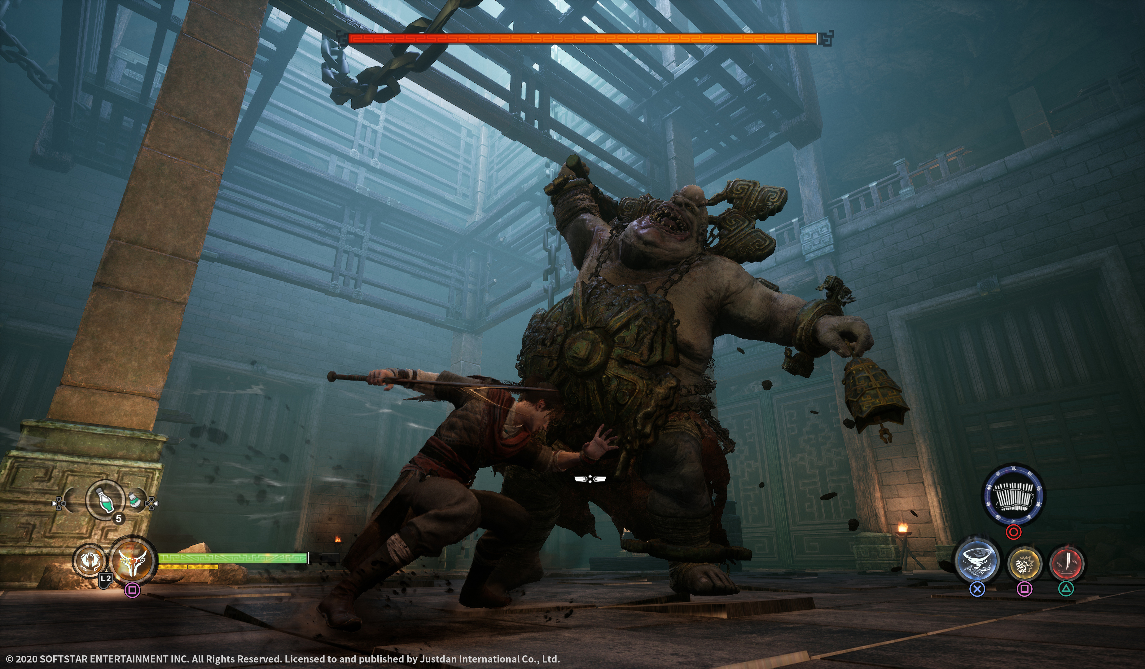 《軒轅劍柒》首度公開PS4遊戲畫面，預計2020年內推出。（傑仕登提供）