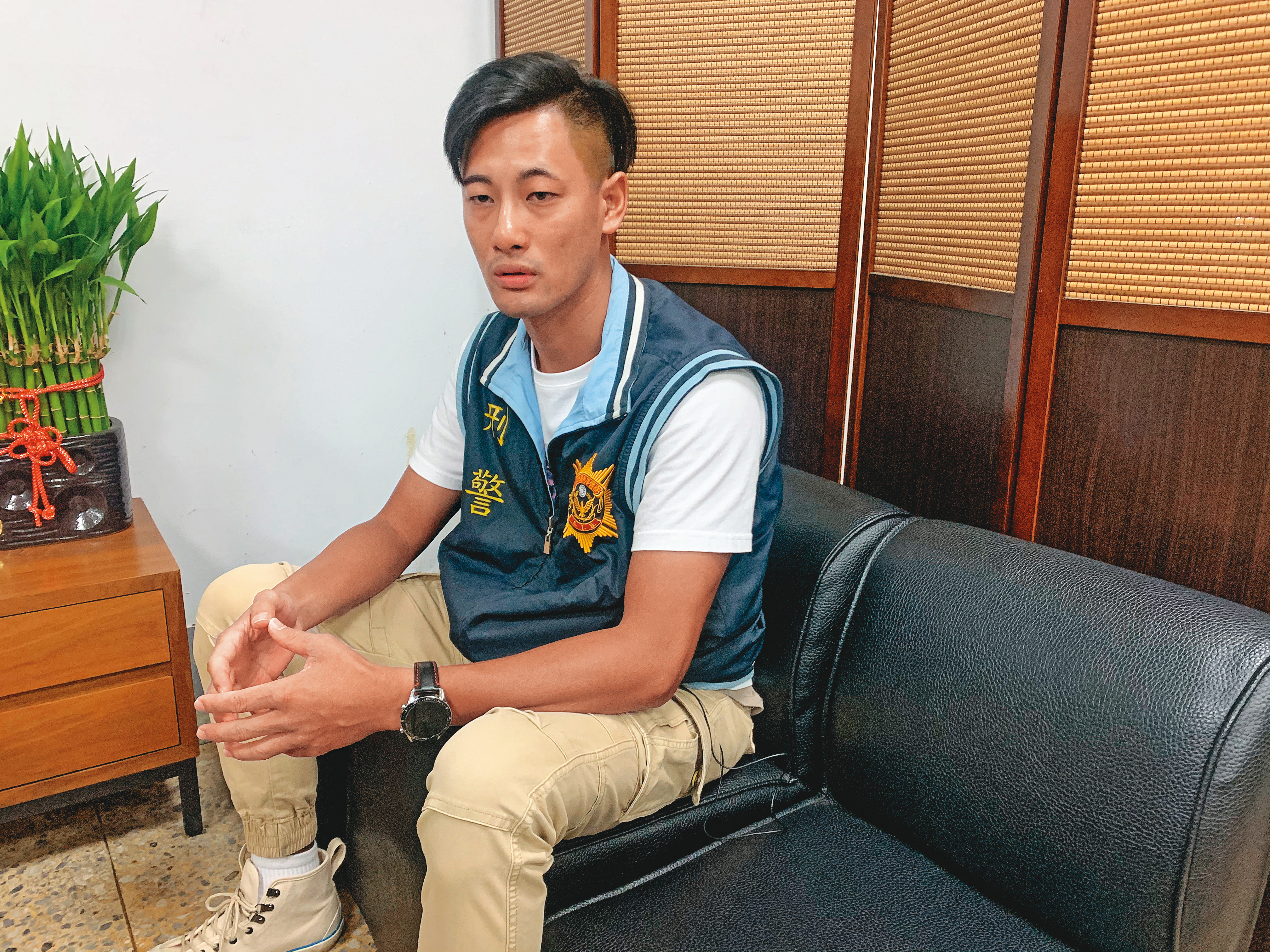 刑警廖維恩回憶偵辦過程，一度紅了眼眶。