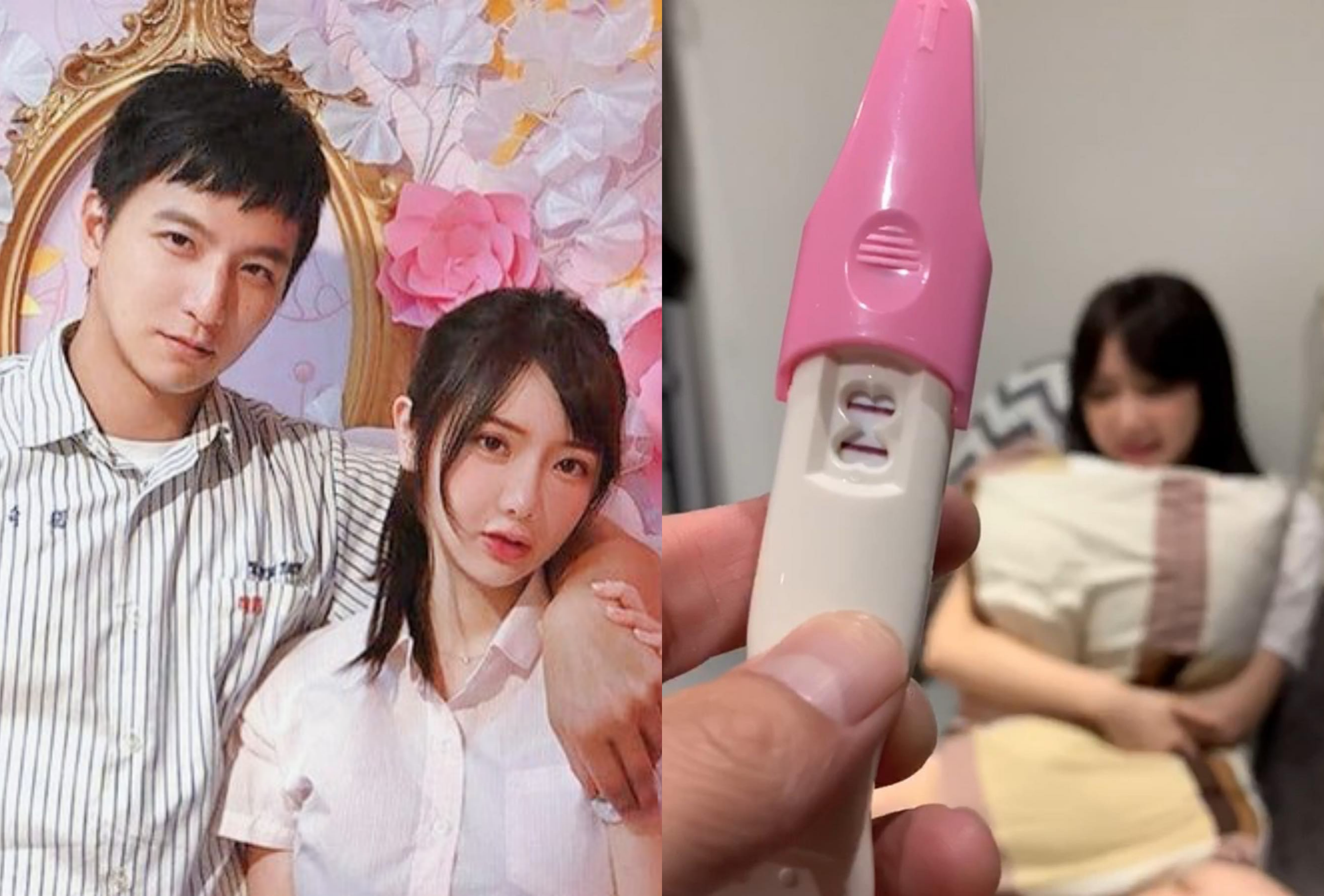 藝人小煜父親節宣布要當爸爸了。（左圖小煜提供，右圖翻攝自小煜臉書）