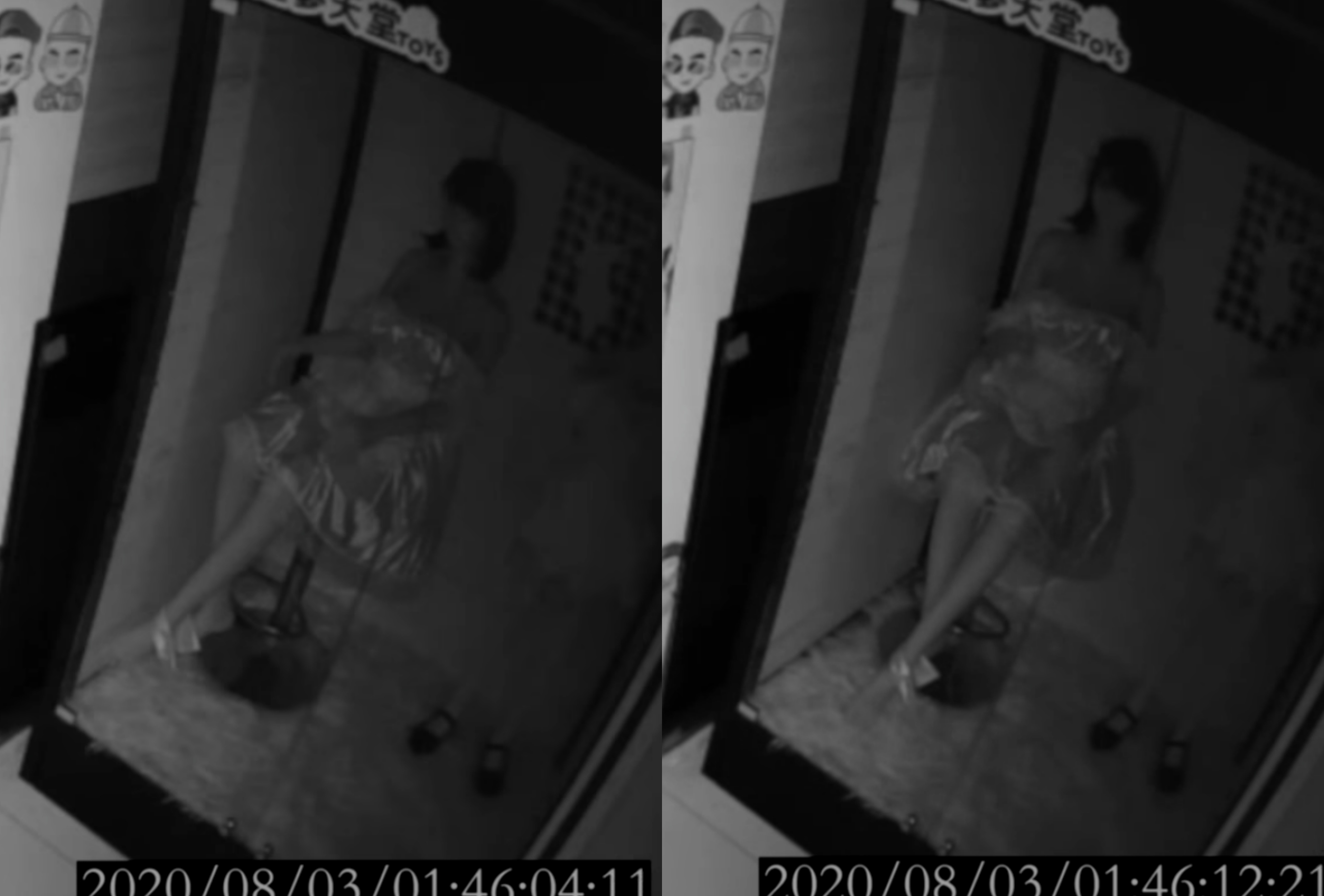 情趣娃娃自己轉動臉還面向攝影鏡頭。（翻攝臉書粉專 ＠老司機夢天堂）