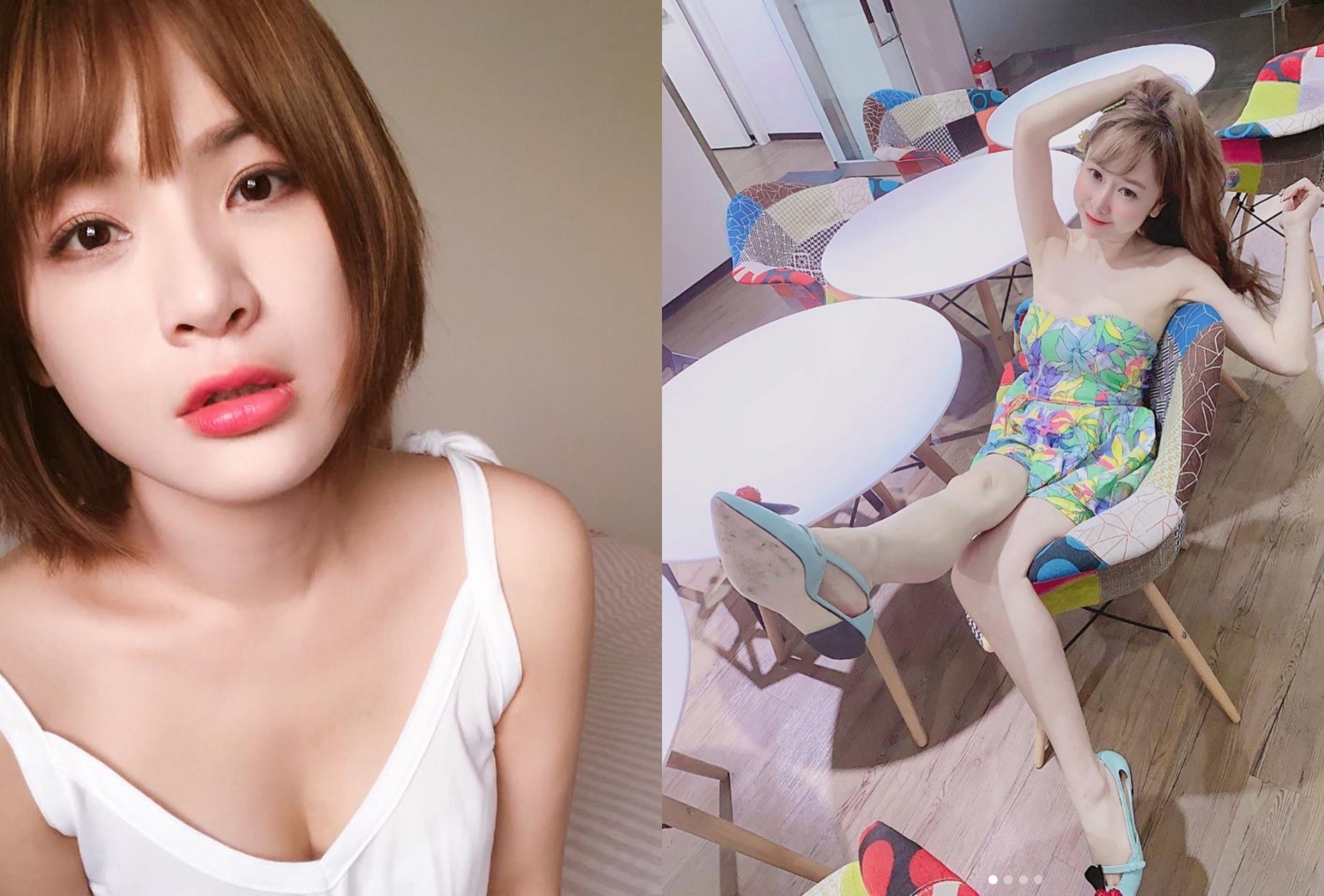 網紅T妹在社群平台發文嗆喜來登，不料遭陳沂（左）笑翻反酸。（翻攝自陳沂臉書、IG @tiffanychen22）