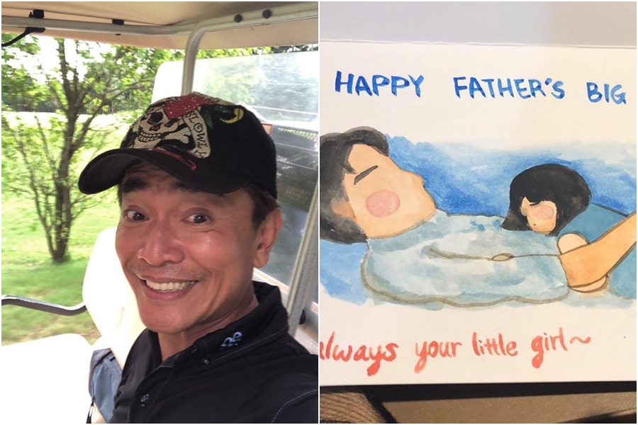 吳宗憲父親節收到女兒送他的手繪卡片。（翻攝自吳宗憲臉書）