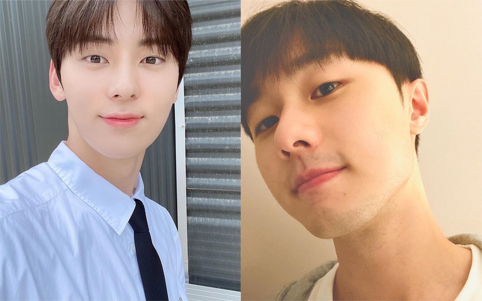 「NU’EST」黃旼炫（左圖）和在《想見你》中飾演「莫俊傑」的施柏宇同一天生日。（左圖翻攝黃旼炫Instagram，右圖翻攝施柏宇Instagram）