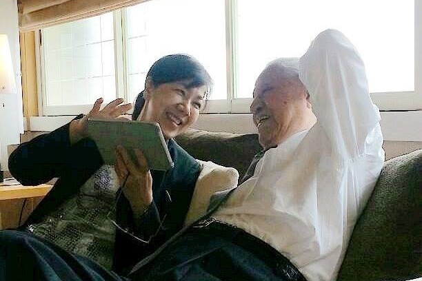 已故前總統李登輝和女兒李安妮感情非常好。（翻攝自李安妮臉書）